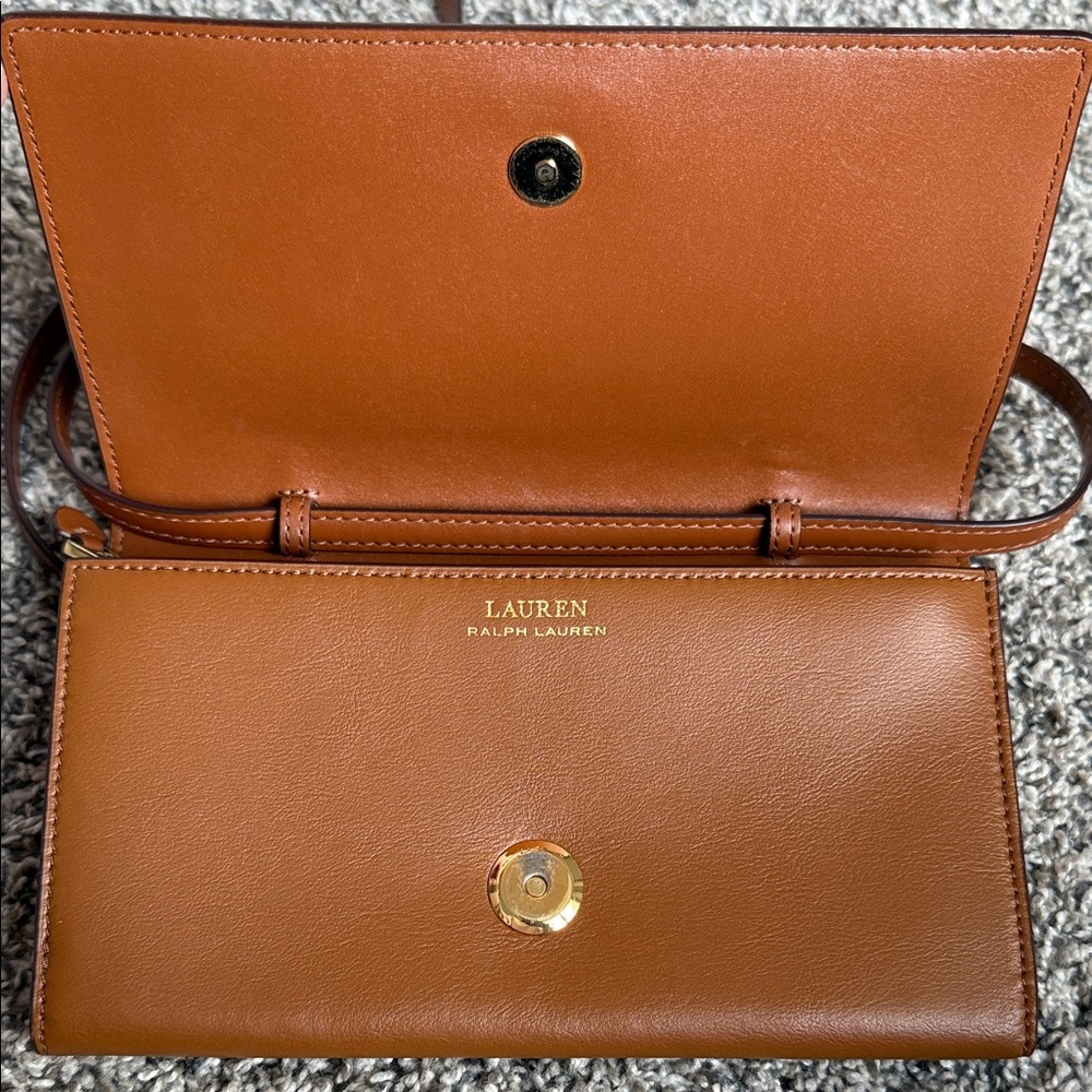 Ralph Lauren Brown Leather Crossbody Bag - Picture 4 of 6
